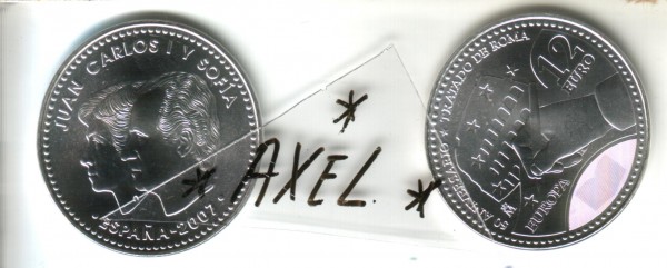 (afbeelding voor) 12 Euromunt Spanje 2007 UNC Verdrag van Rome